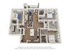 Vicinity at Horn Tides Three Bedroom Two Bathroom Floor Plan